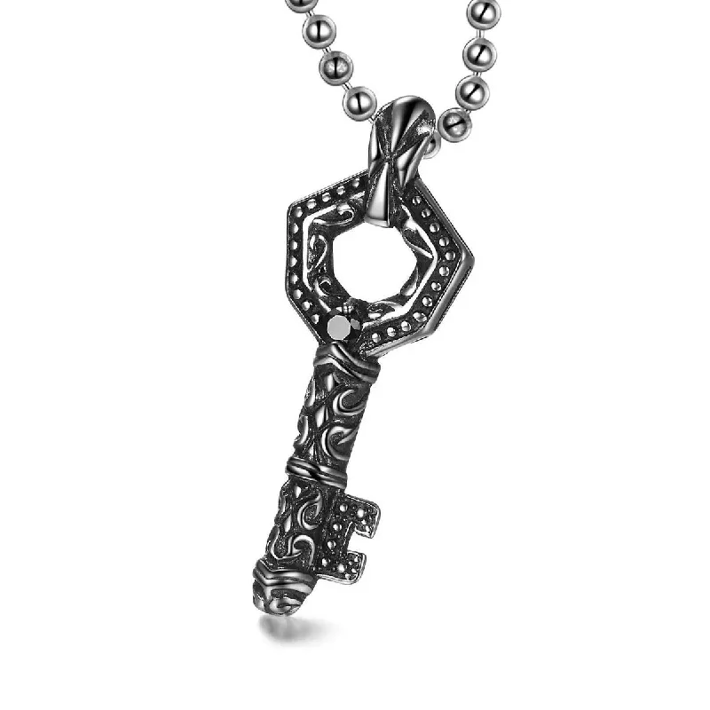 women’s luxury necklaces-Tribal Key Necklace