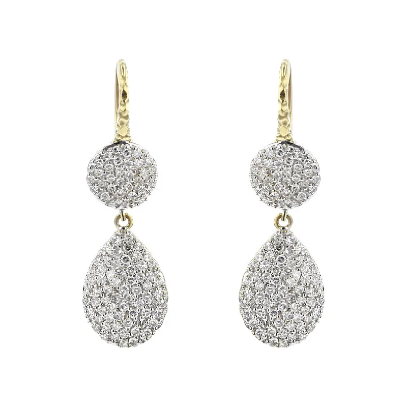 women’s tassel earrings-Phillips House 14K Yellow Gold Diamond Drop Earrings