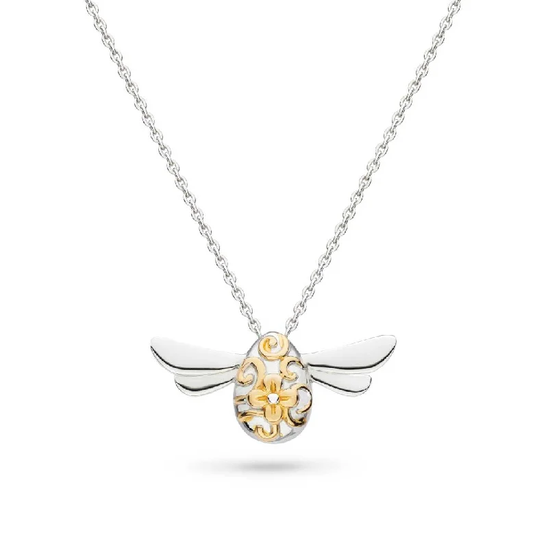 women’s choker necklaces-Blossom Flyte Honey Bee Midi Necklace, Sterling and Gold Plating