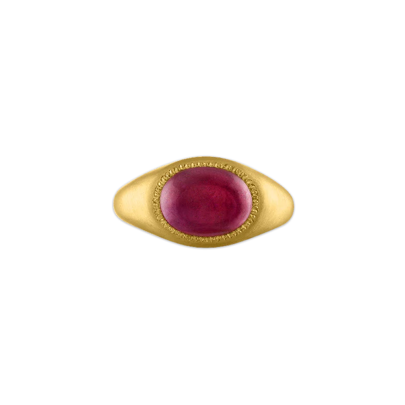 women’s silver and gold rings-Ruby Roz Ring