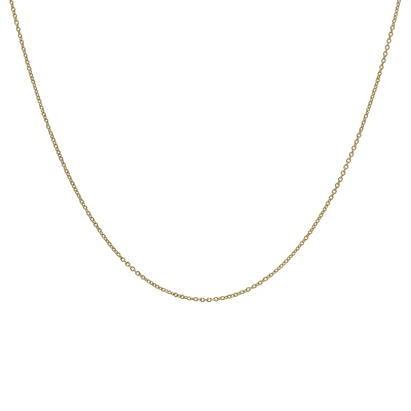 women’s layered necklaces-18K Yellow Gold Classic Curb Link Chain Necklace