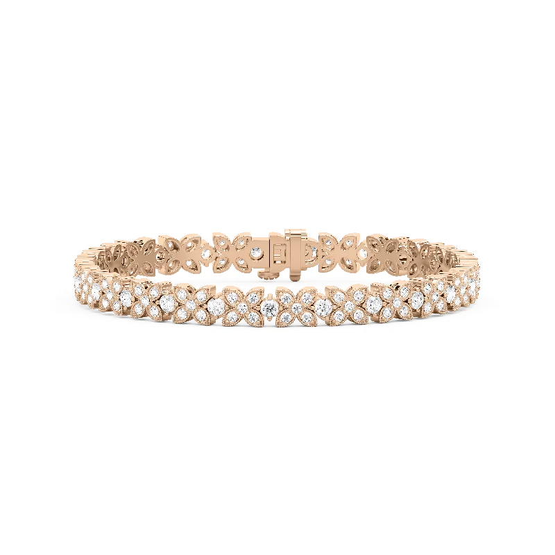 women’s floral bracelets-Floral Tennis Bracelet