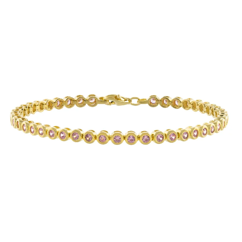 women’s minimalist bracelets-Rose Bezel Bracelet