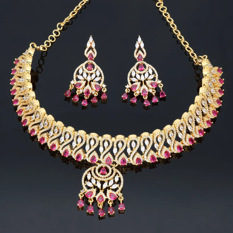 women’s antique necklaces-Zirconia Necklace Set