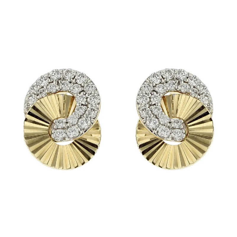 women’s rhinestone earrings-Mini Aura Interlocking Stud Earrings