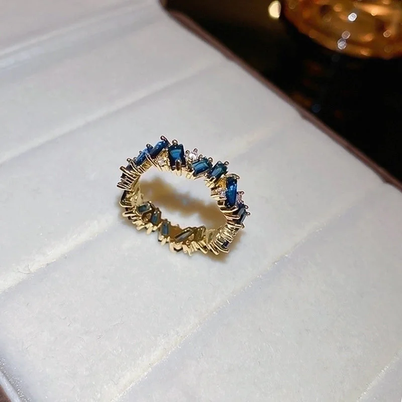 11# Ring-Blue Zircon