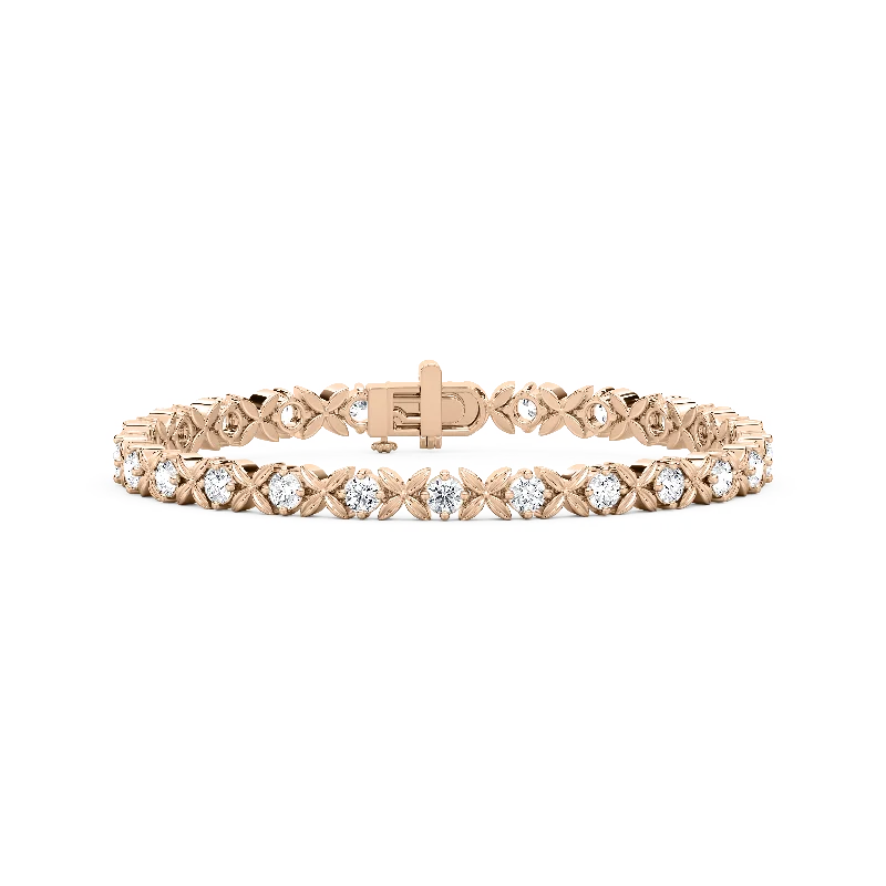 women’s minimalist bangles-Classic "XO" Diamond Link Bracelet