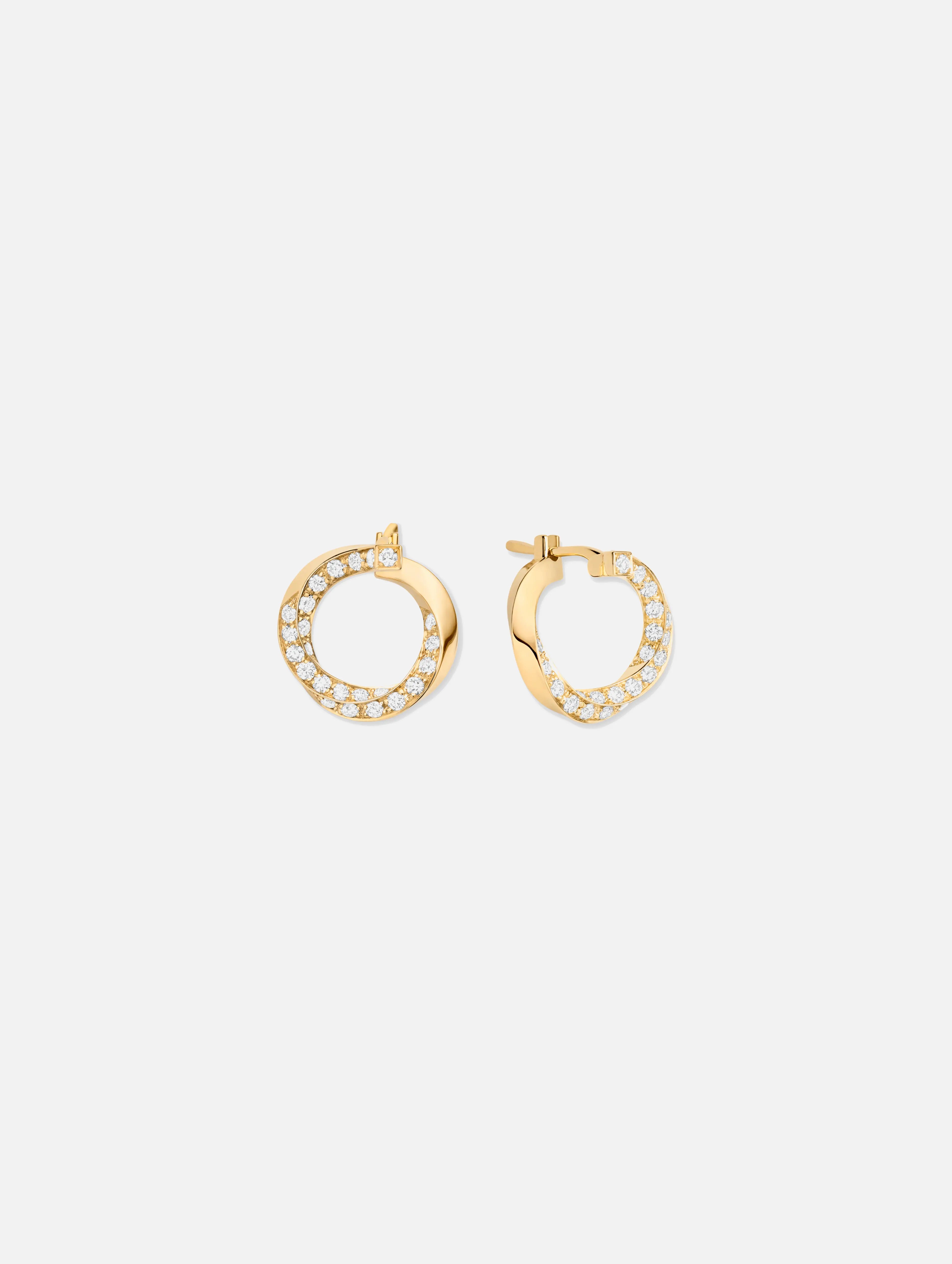 women’s gemstone drop earrings-Diamond Thread Earrings in Yellow Gold