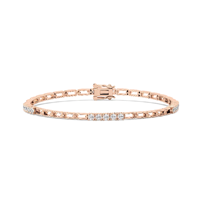 women’s charm bangles-Bar Link Bracelet