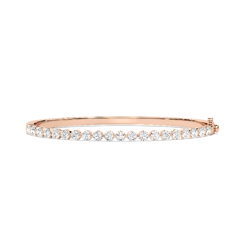 women’s butterfly bracelets-Classic Shared Prong Lab-Grown Diamond Bangle