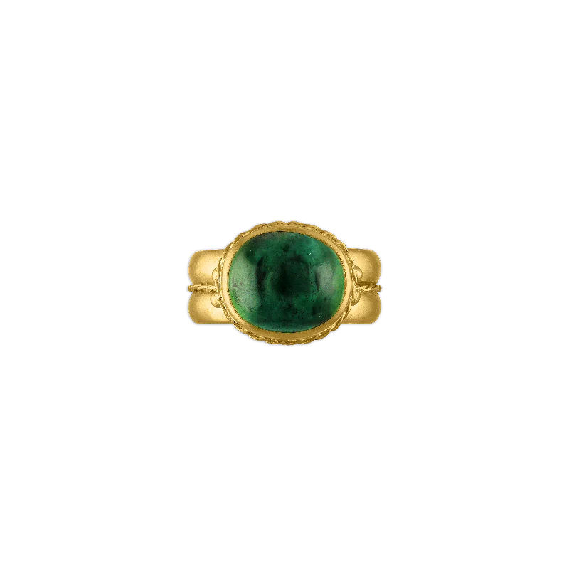 women’s emerald rings-Green Tourmaline Nauta Ring