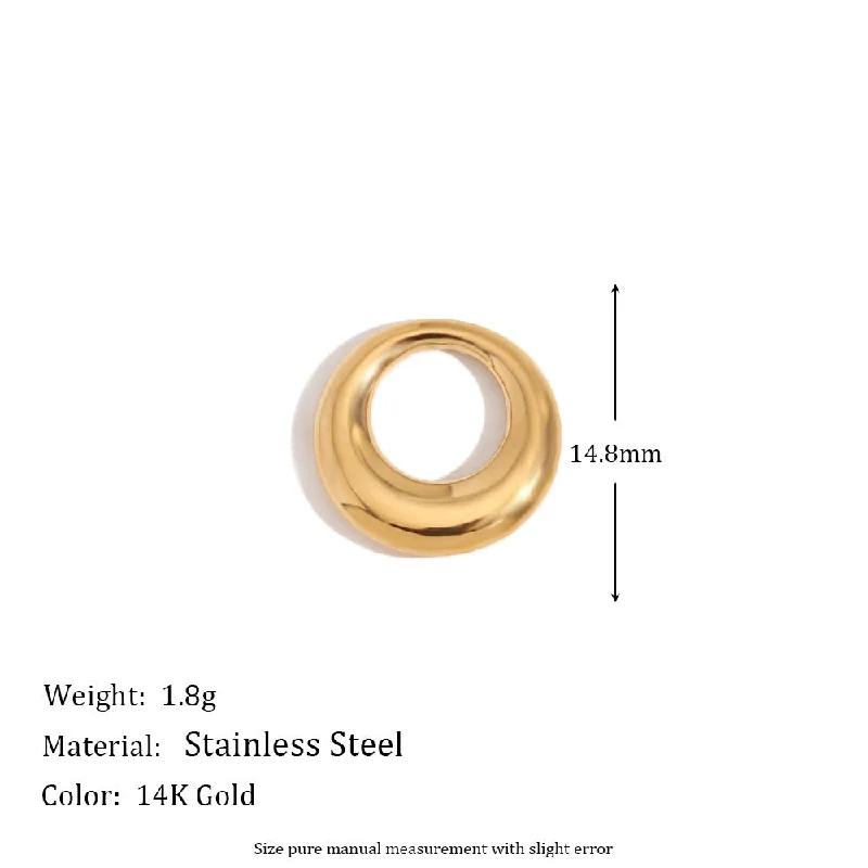 Hollow Flat Ring - Large Gold