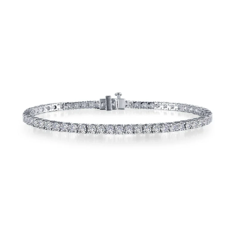 women’s crystal bracelets-Lafonn Simulated Diamond 3.50ct. Classic Tennis Bracelet B3002CLP