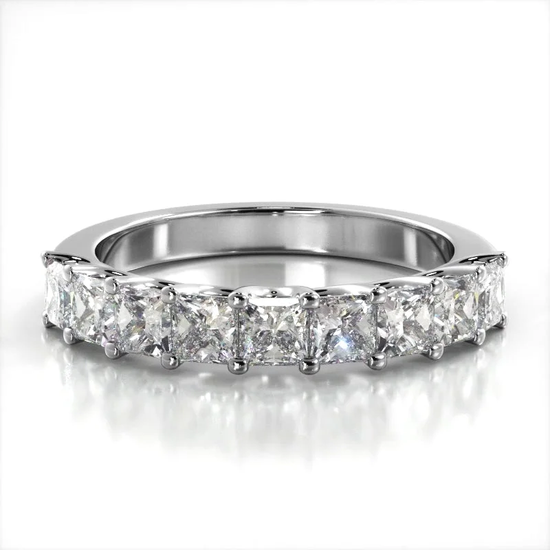 women’s conflict-free engagement rings-1.53 ct. Princess Diamond Wedding Band