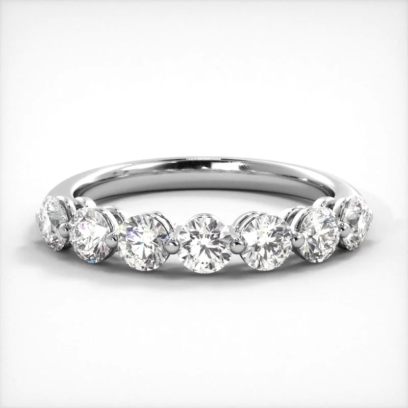 women’s gemstone halo engagement rings-1.07 ct. Round Diamond Wedding Band