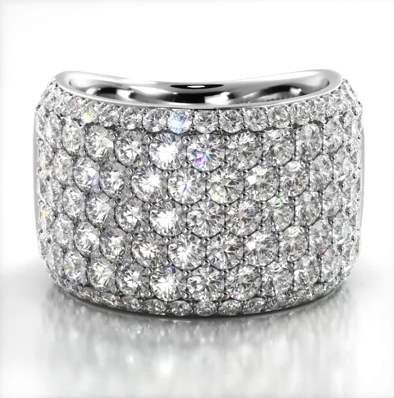 women’s engagement rings-3.13 ct Round Diamond Wedding Band