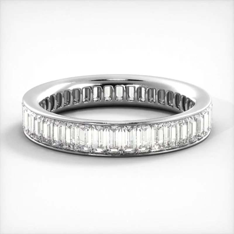 women’s heart-shaped diamond engagement rings-2.40 ct. Baguette Diamond Eternity Wedding Band