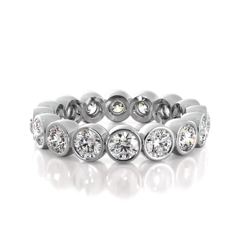 women’s platinum diamond engagement rings-2.56 ct. Round Diamond Eternity Wedding Band