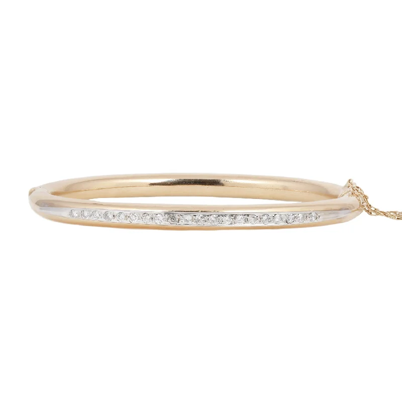 women’s anniversary bangles-Diamond Groove Bangle