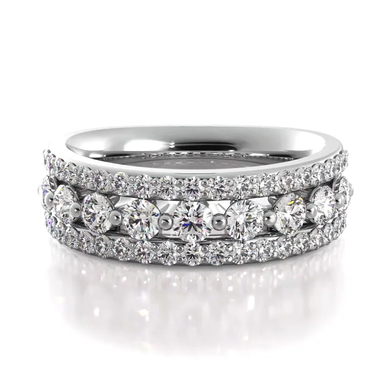 women’s vintage engagement rings-1.03 ct. Round Diamond Wedding Band