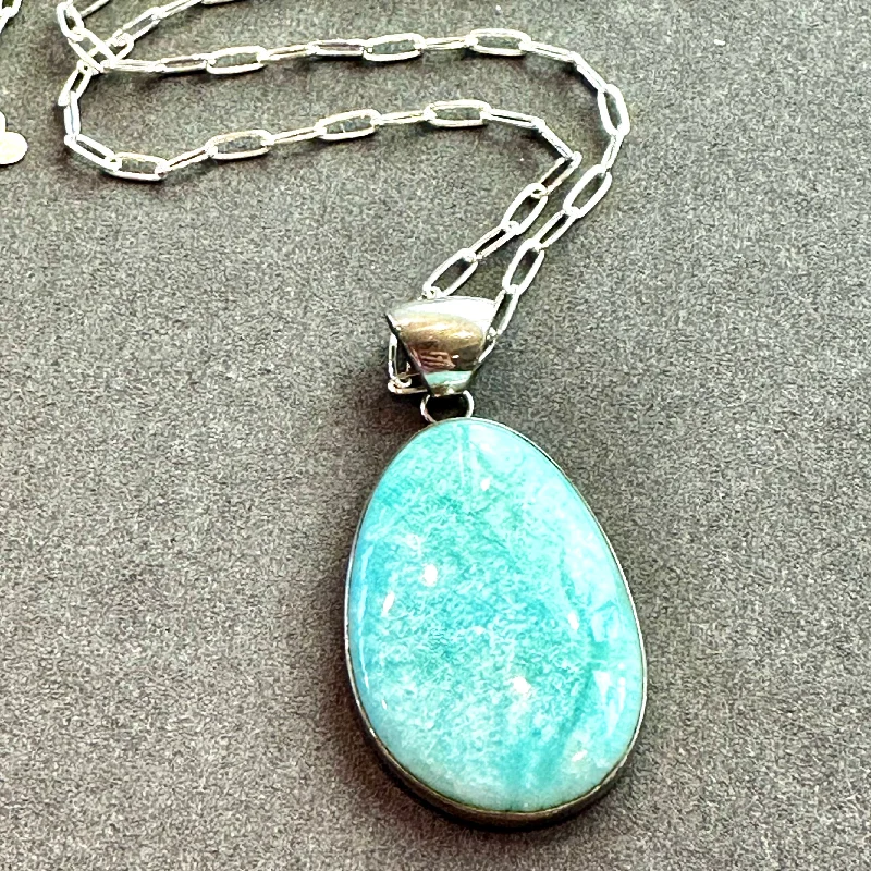 women’s vintage necklaces-Gem Drop 💎 Amazonite Necklace #3