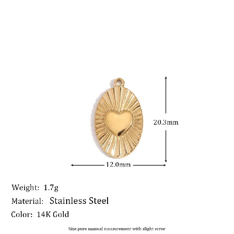 Elliptical Radiance Love Pendant - Gold