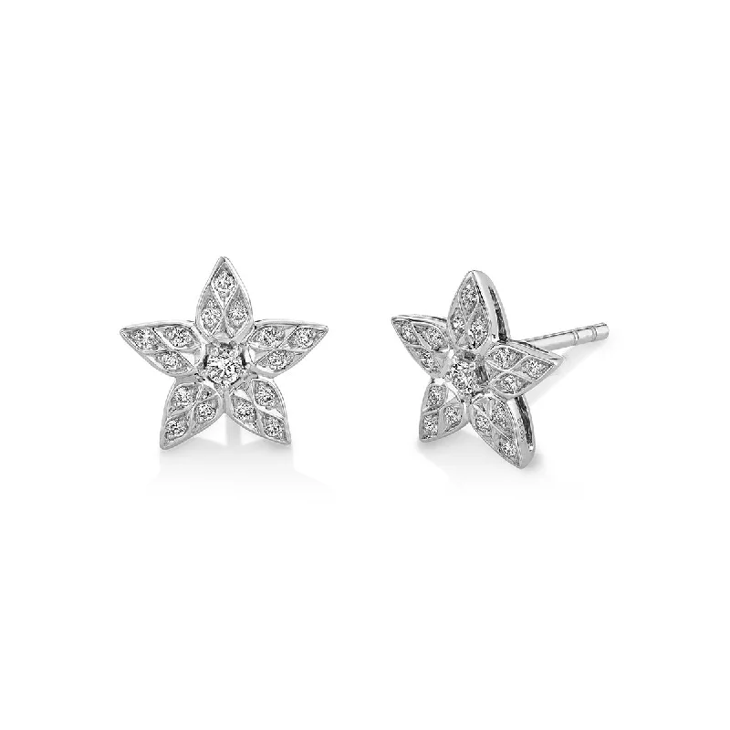 women’s stud earrings-Lily Artisan Pave Diamond Stud Earrings