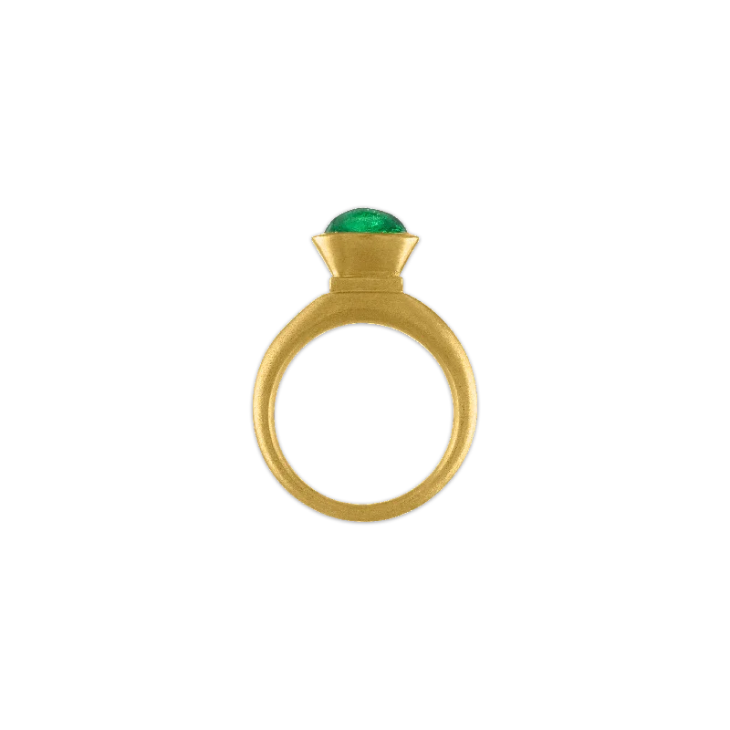 women’s gold wedding rings-Emerald Baby Turris Ring