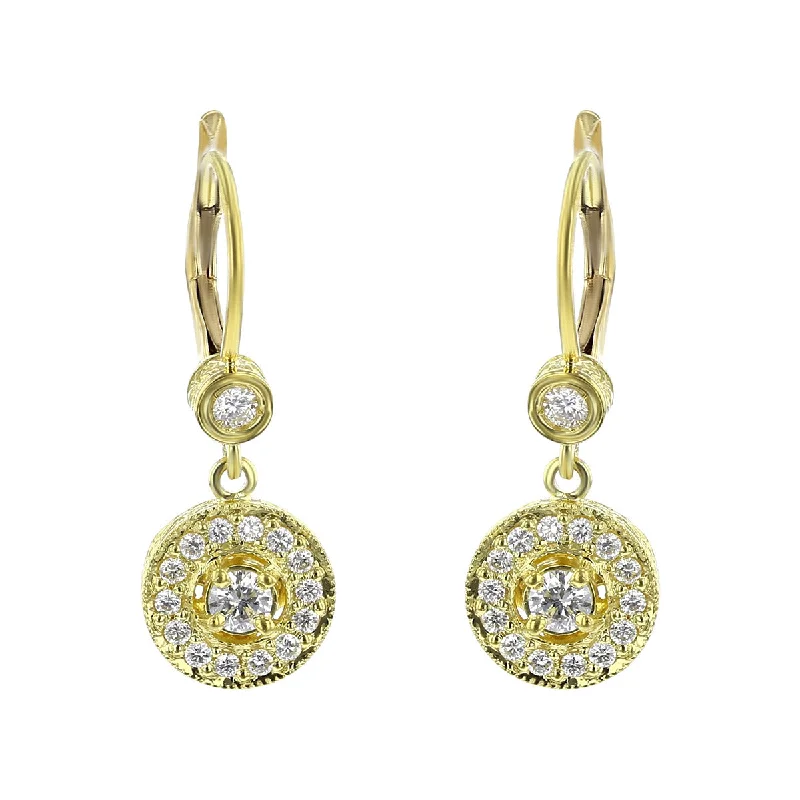 women’s luxury earrings-Penny Preville Classic Round Earrings in 18K Yellow Gold