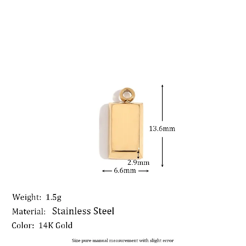 Thin Gold Bar Pendant - Gold