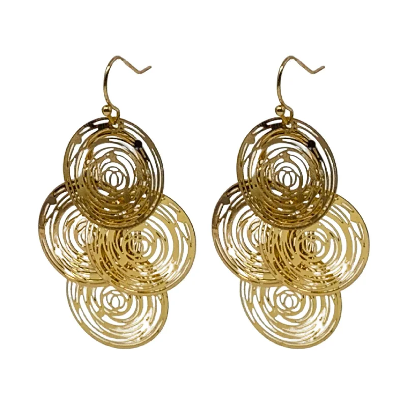 women’s dangle earrings-Dazzling Disc & Chandelier Earrings: Silver & Gold Elegance for Every Occasion