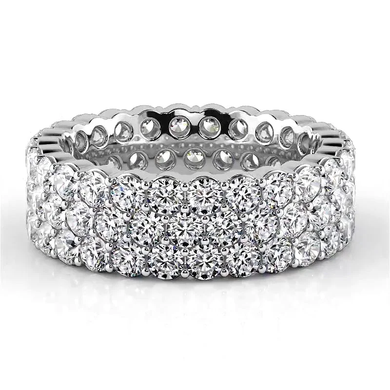 women’s custom engagement rings-4.68 ct. Round Diamond Eternity Wedding Band