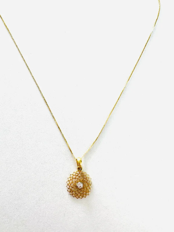 women’s personalized pendant necklaces-14kt Gold Sahasrara Chakra Pendant Necklace