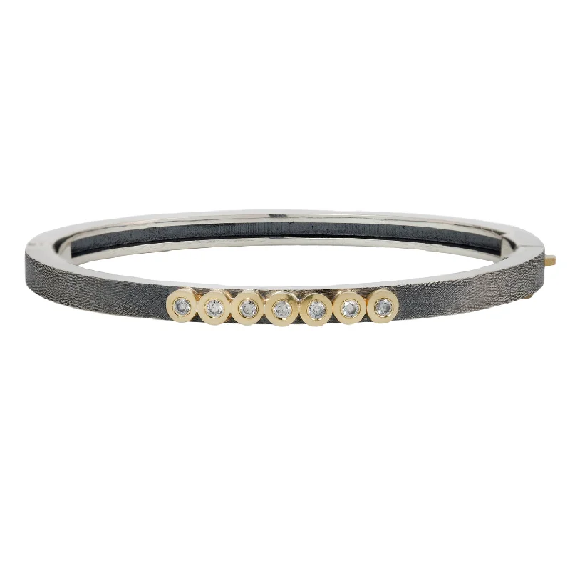 women’s vintage bangles-Sophia Silver Bangle