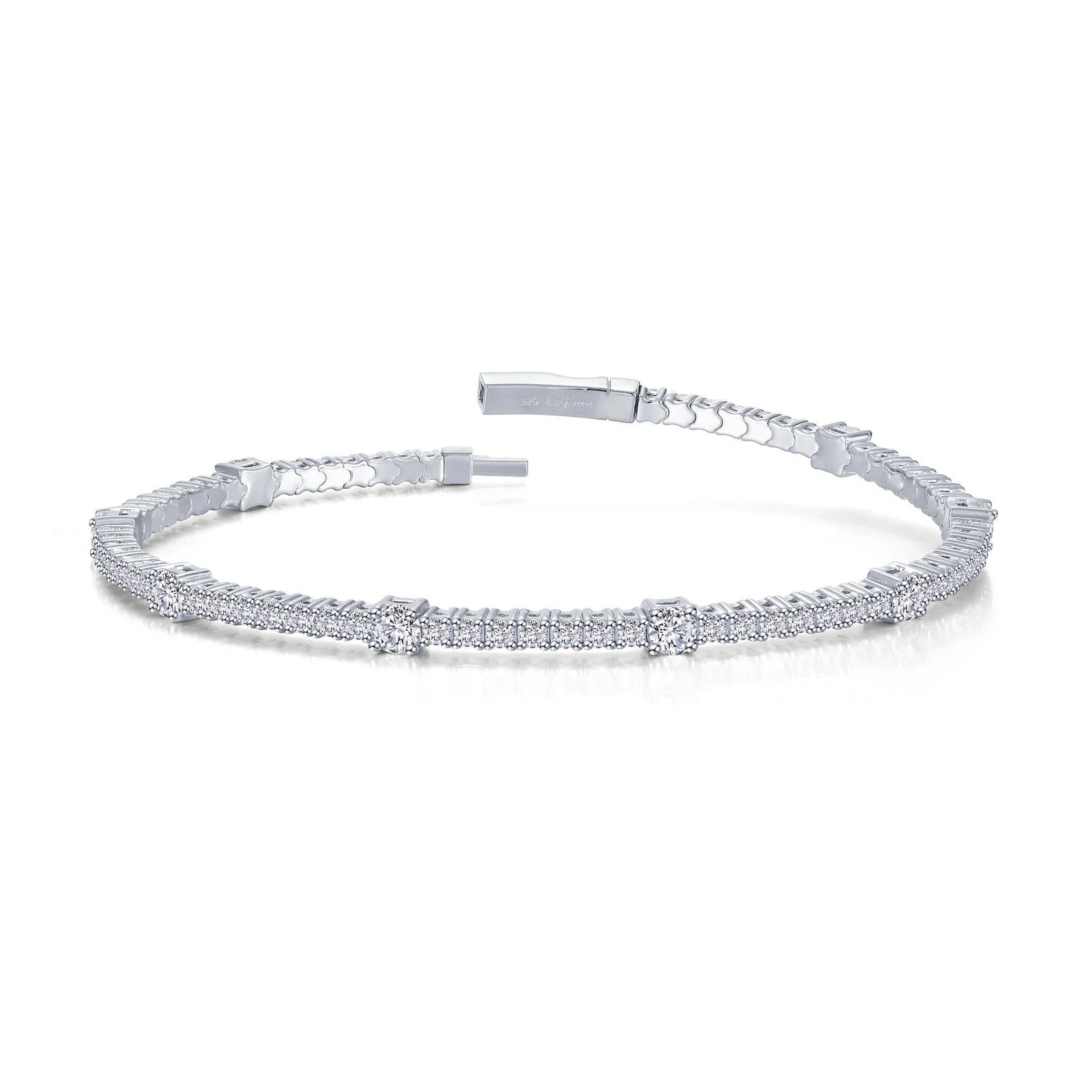 women’s ethnic bangles-Lafonn Simulated Diamond Station Flexible Tennis Bracelet B0196CLP68