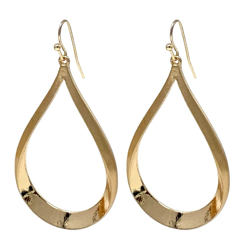 women’s cute earrings-Dangling Teardrop Hoop Earrings