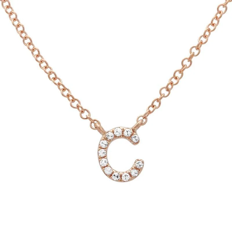 women’s elegant necklaces-Custom Single Initial Diamond Necklace