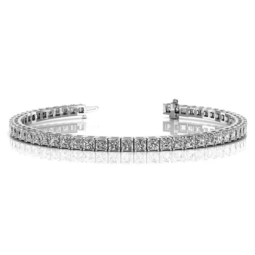 women’s solid silver bracelets-Leila 18k White Gold Plated  Tennis Bracelet with Simulated Diamond Crystal