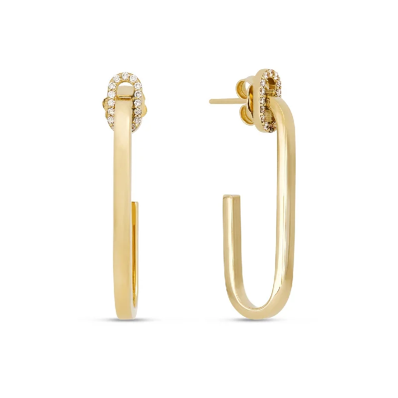 women’s chandelier earrings-Navarra 18K Yellow Gold Diamond Earrings