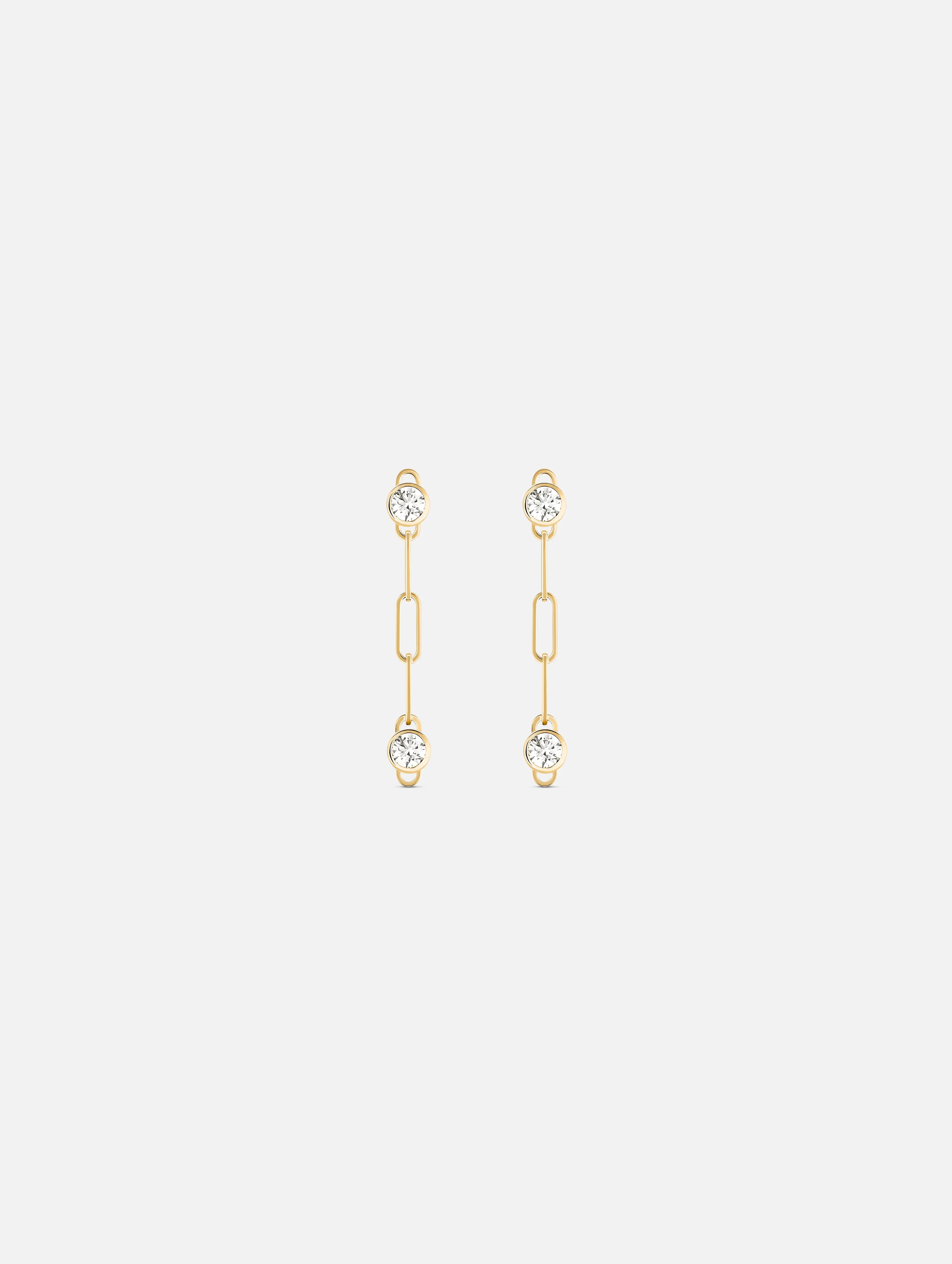 women’s elegant earrings-Round Duo PM Classics Earrings in Yellow Gold