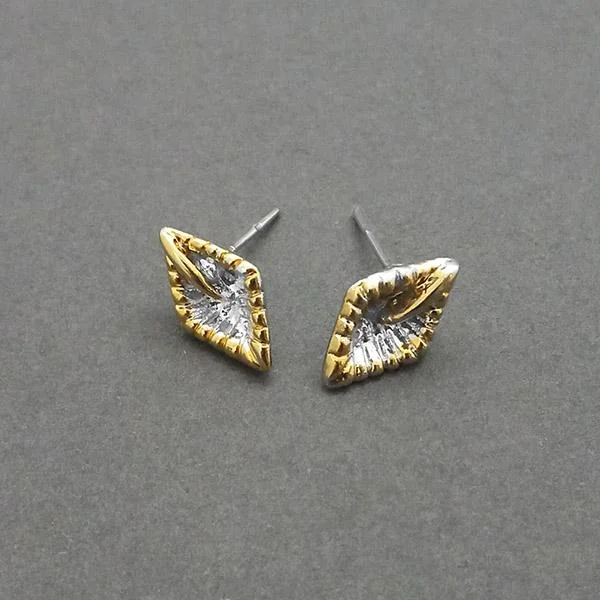 women’s sparkling earrings-Urthn 2 Tone Plated Assorted  Stud Earrings - 1310733