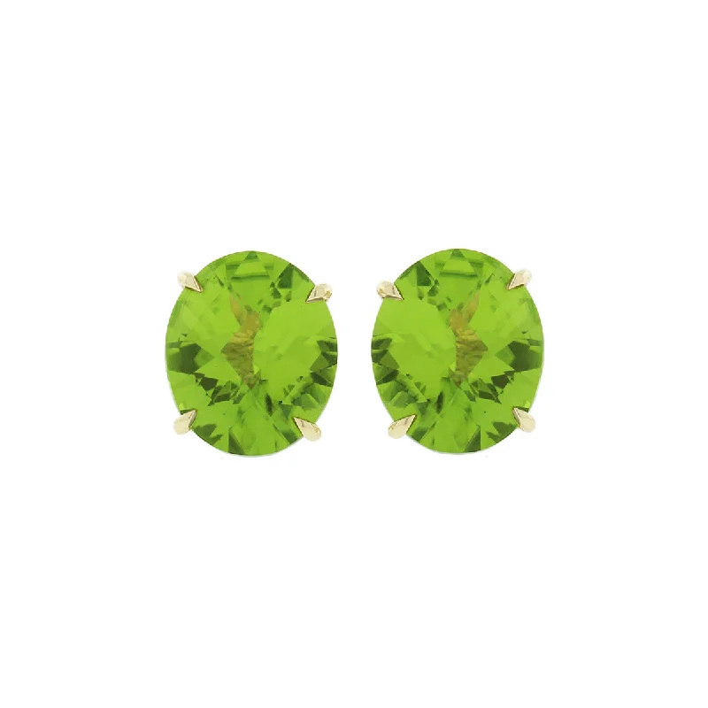 women’s crystal chandelier earrings-Peridot Stud Earrings