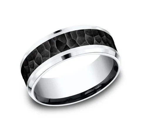 women’s custom engagement rings with diamonds-Precious Metal (No Stones) Wedding Bands  -  Men'