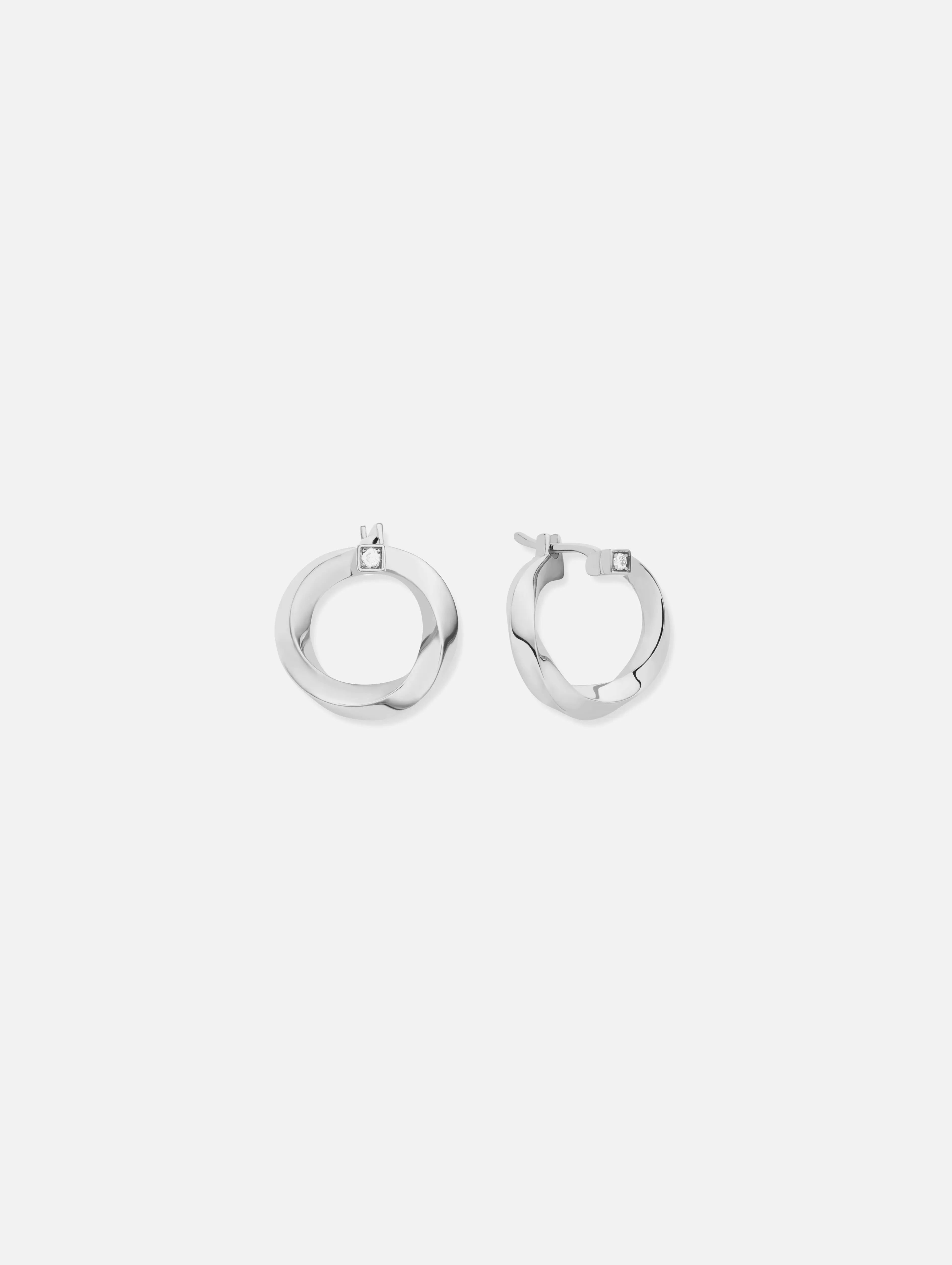 women’s bridal earrings-Gold Thread Earrings in White Gold