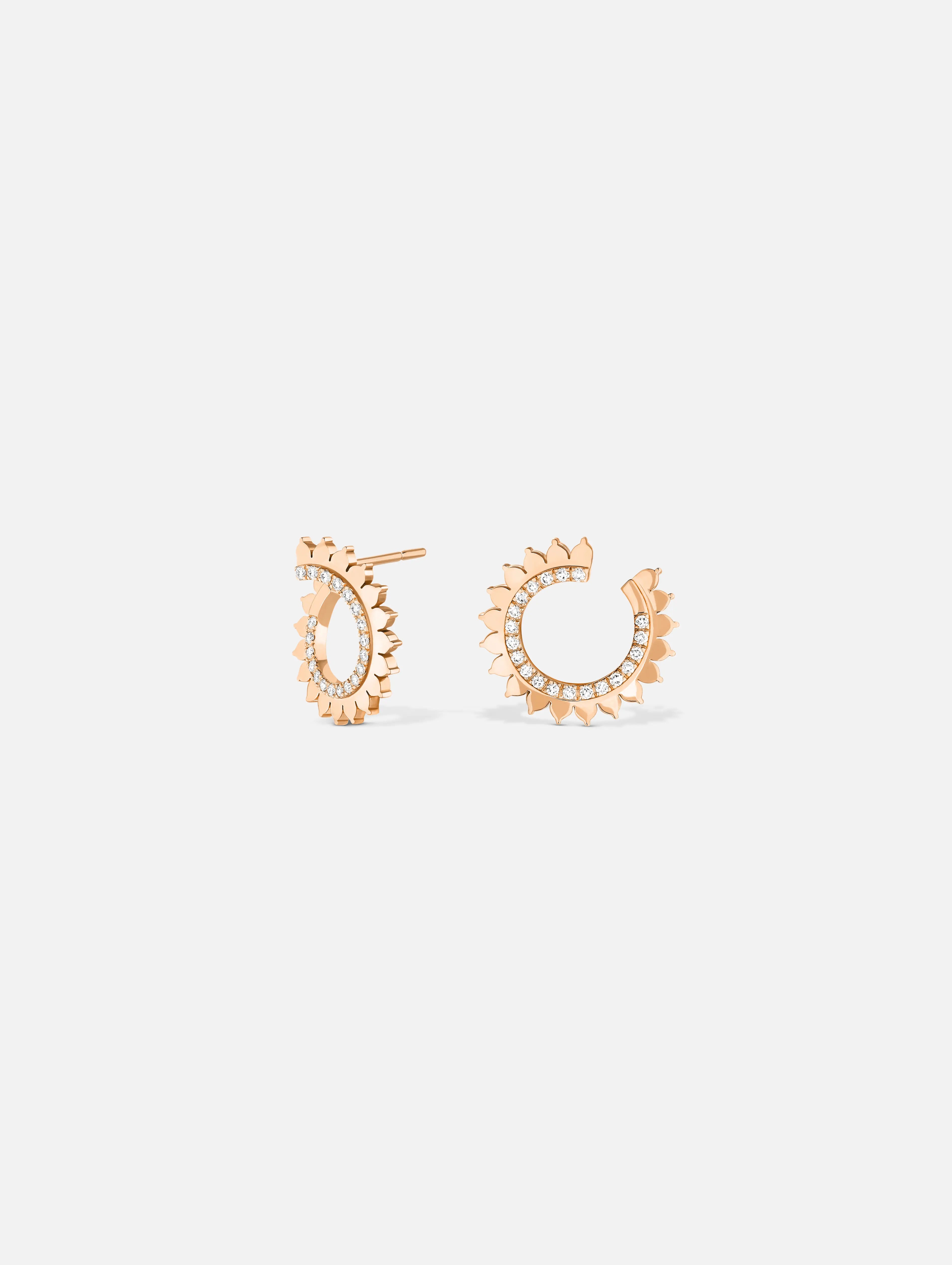 women’s small hoop earrings-Rose Gold Earrings