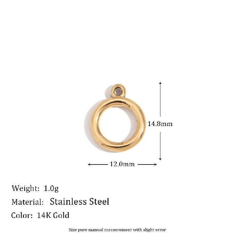 Minimalist circular small pendant - gold