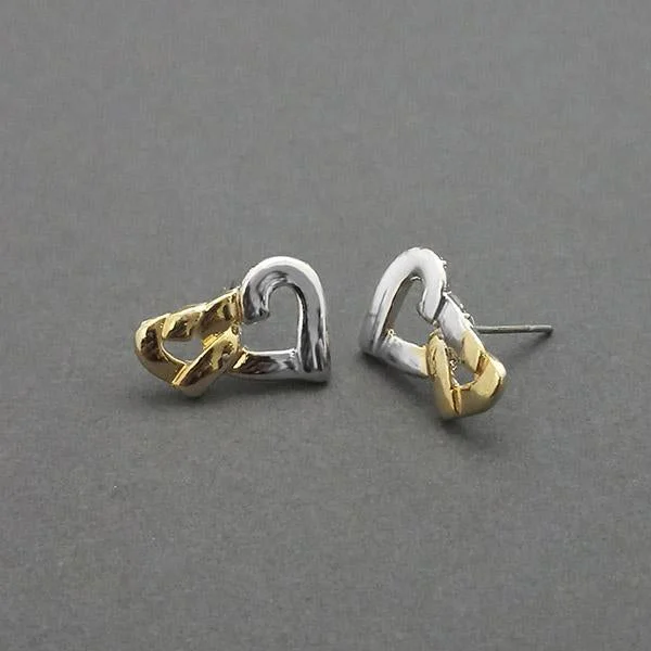 women’s intricate earrings-Urthn 2 Tone Plated Assorted  Stud Earrings - 1310709