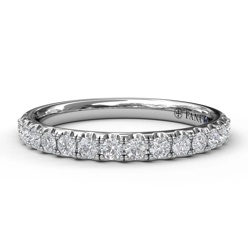 women’s solitaire engagement rings-14kt White Gold Wedding Band