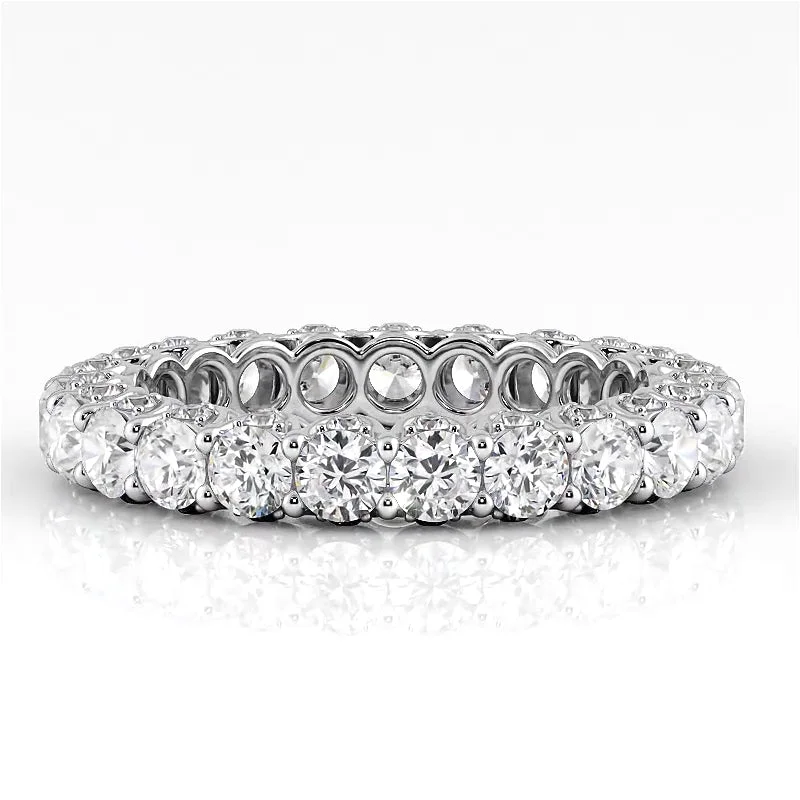 women’s halo diamond engagement rings-3.11 ct. Round Diamond Eternity Wedding Band