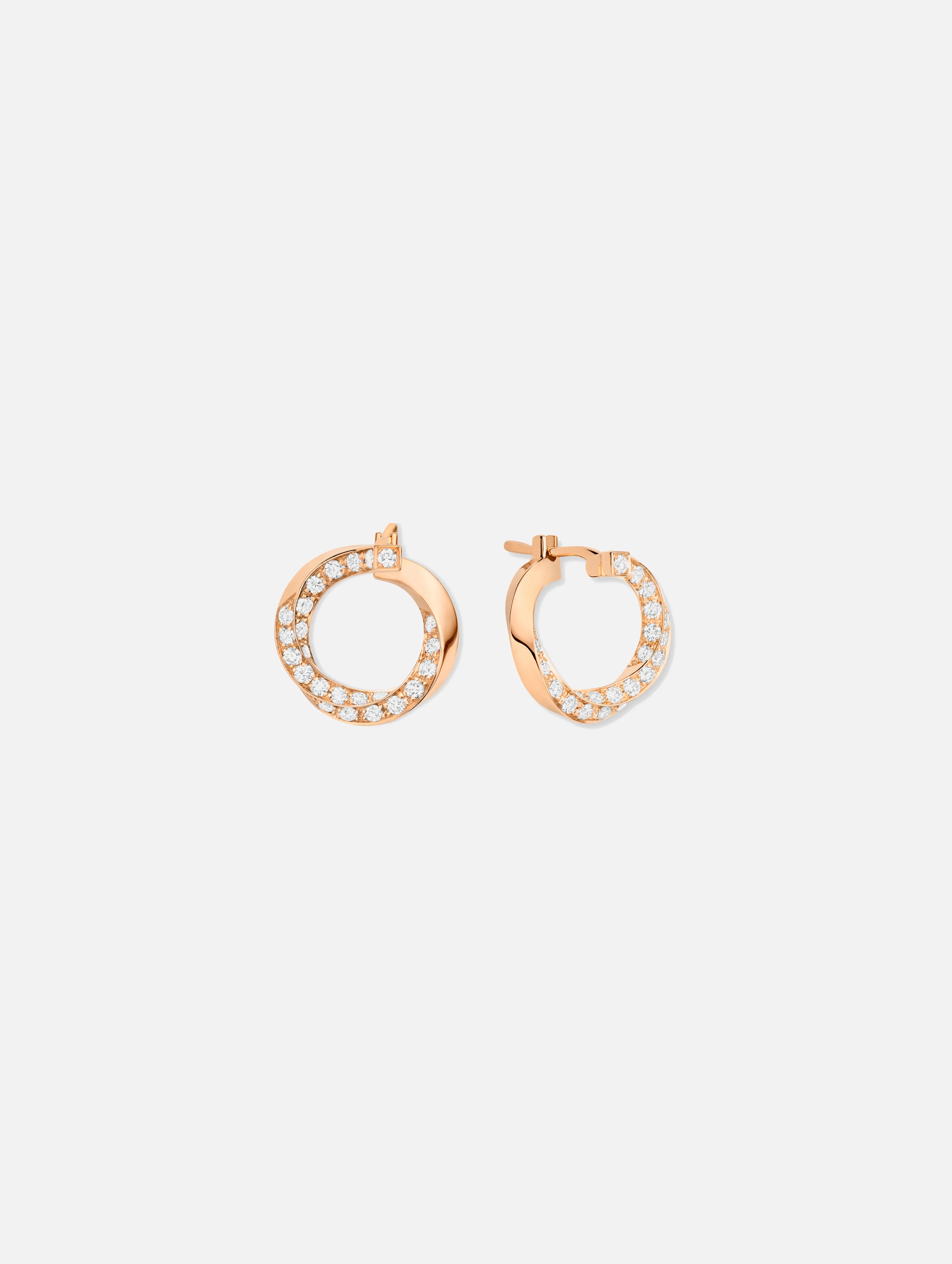 women’s custom-designed earrings-Diamond Thread Earrings in Rose Gold